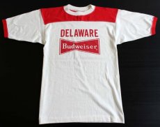 画像2: 80s Budweiserバドワイザー Tシャツ 赤×白 L (2)