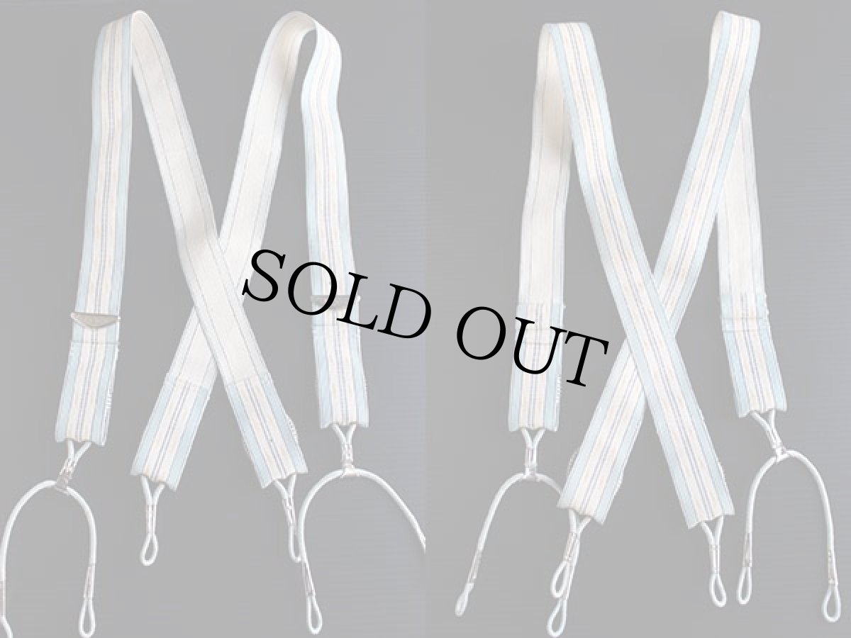 画像2: ビンテージ Nu Wayライン入り ボタンタブ式 サスペンダー★460 (2)