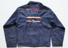 画像2: 70s Levi'sリーバイス 刺繍入り バットダイ デニムジャケット (2)