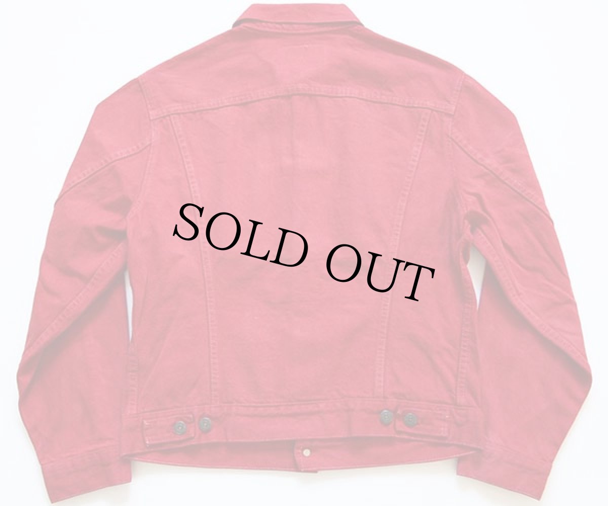 画像2: 80s USA製 Levi'sリーバイス 70506 デニムジャケット 後染め 赤 (2)