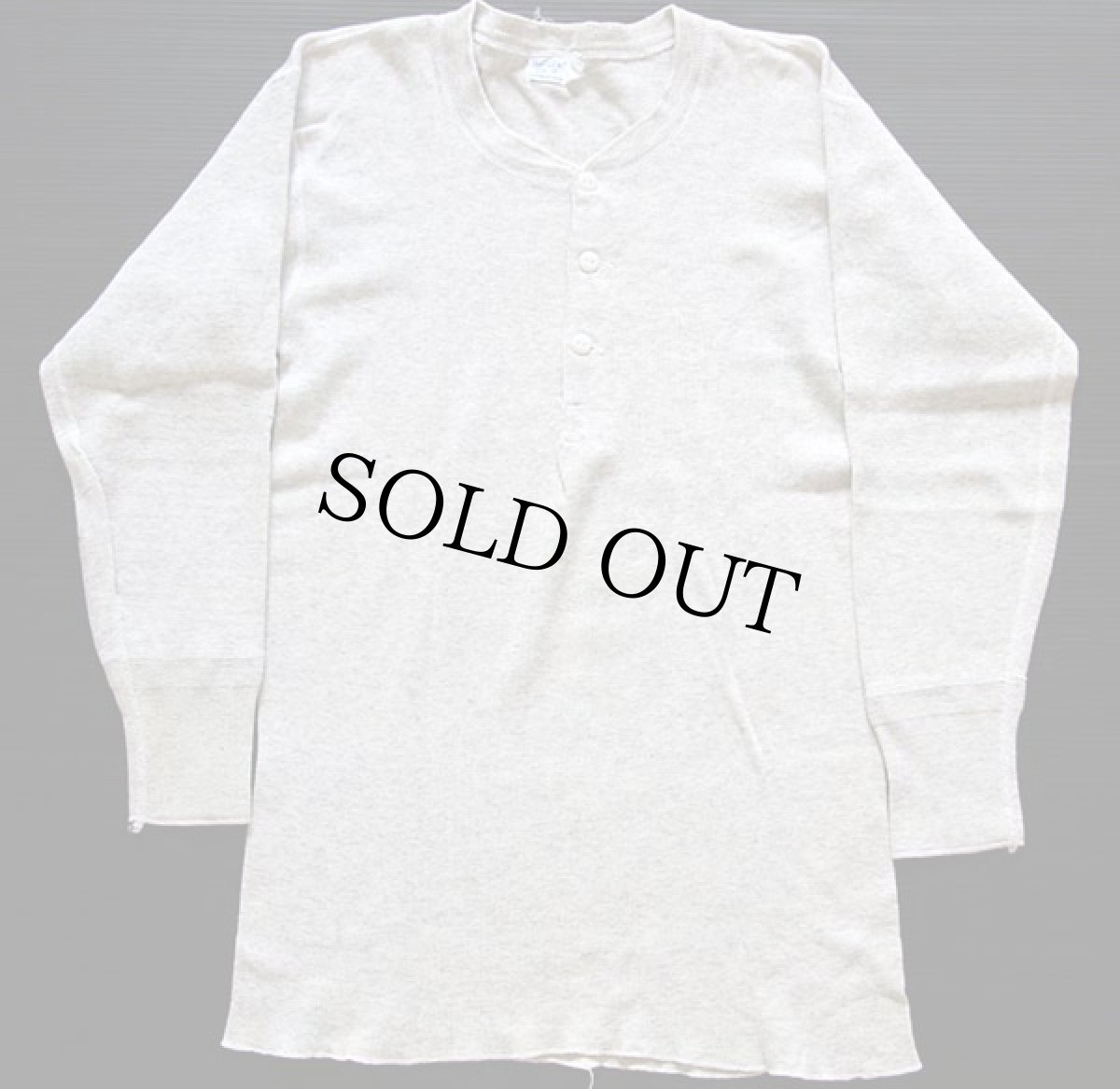 画像2: 50s Sears ヘンリーネック アンダーシャツ 38 (2)