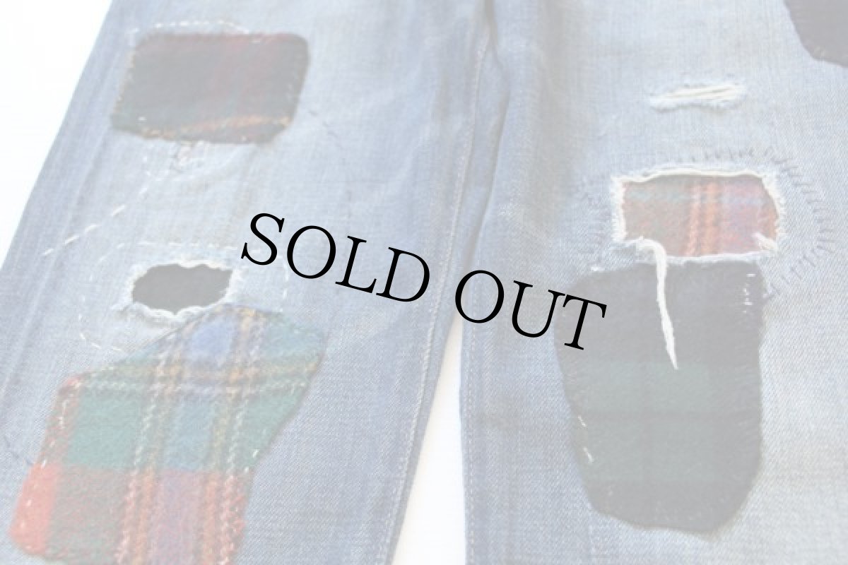 画像5: 未使用★ポロ ラルフローレン ASTOR BOYFRIEND パッチワーク デニムパンツ 25 (5)