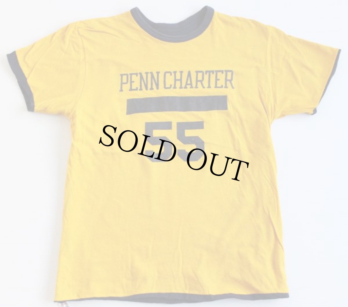 画像3: 80s USA製 Championチャンピオン PENN CHARTER コットン リバーシブルTシャツ 紺×黄 XL (3)