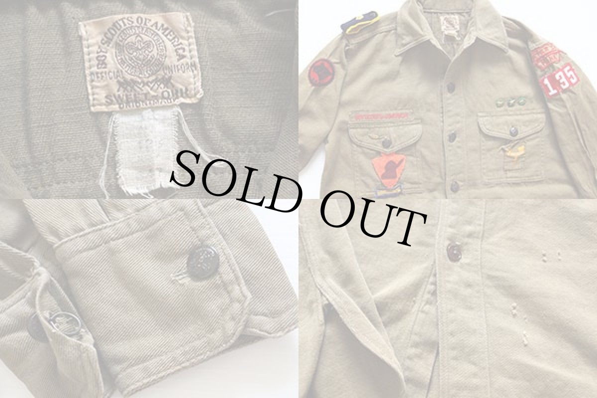 画像3: 30s BSA ボーイスカウト SWEET-ORR チェンジボタン ピンズ&パッチ付き コットンシャツ (3)