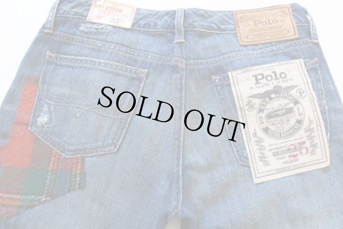 画像3: 未使用★ポロ ラルフローレン ASTOR BOYFRIEND パッチワーク デニムパンツ 25 (3)