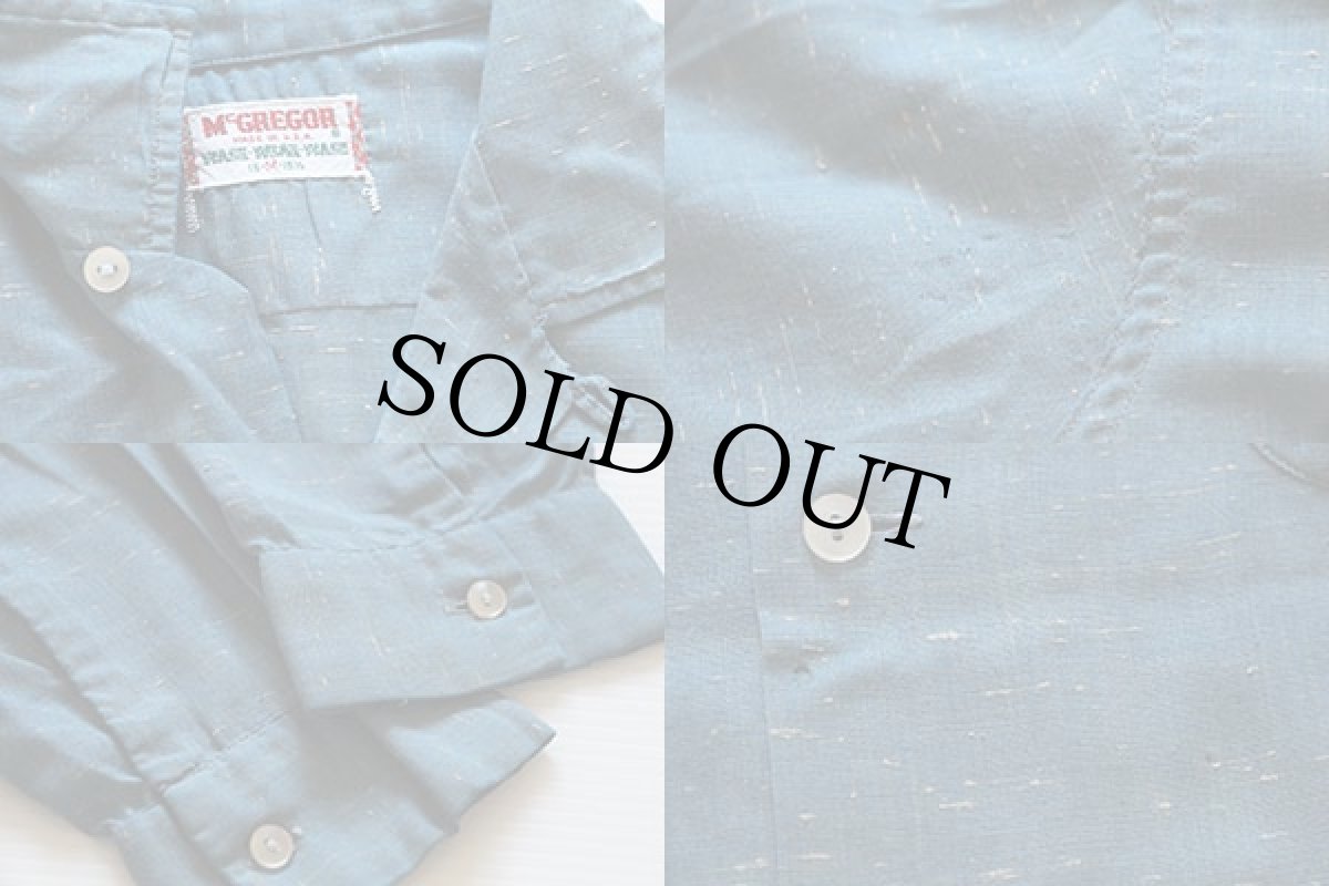 画像3: 60s USA製 McGREGORマクレガー カスリ柄 オープンカラーシャツ M (3)