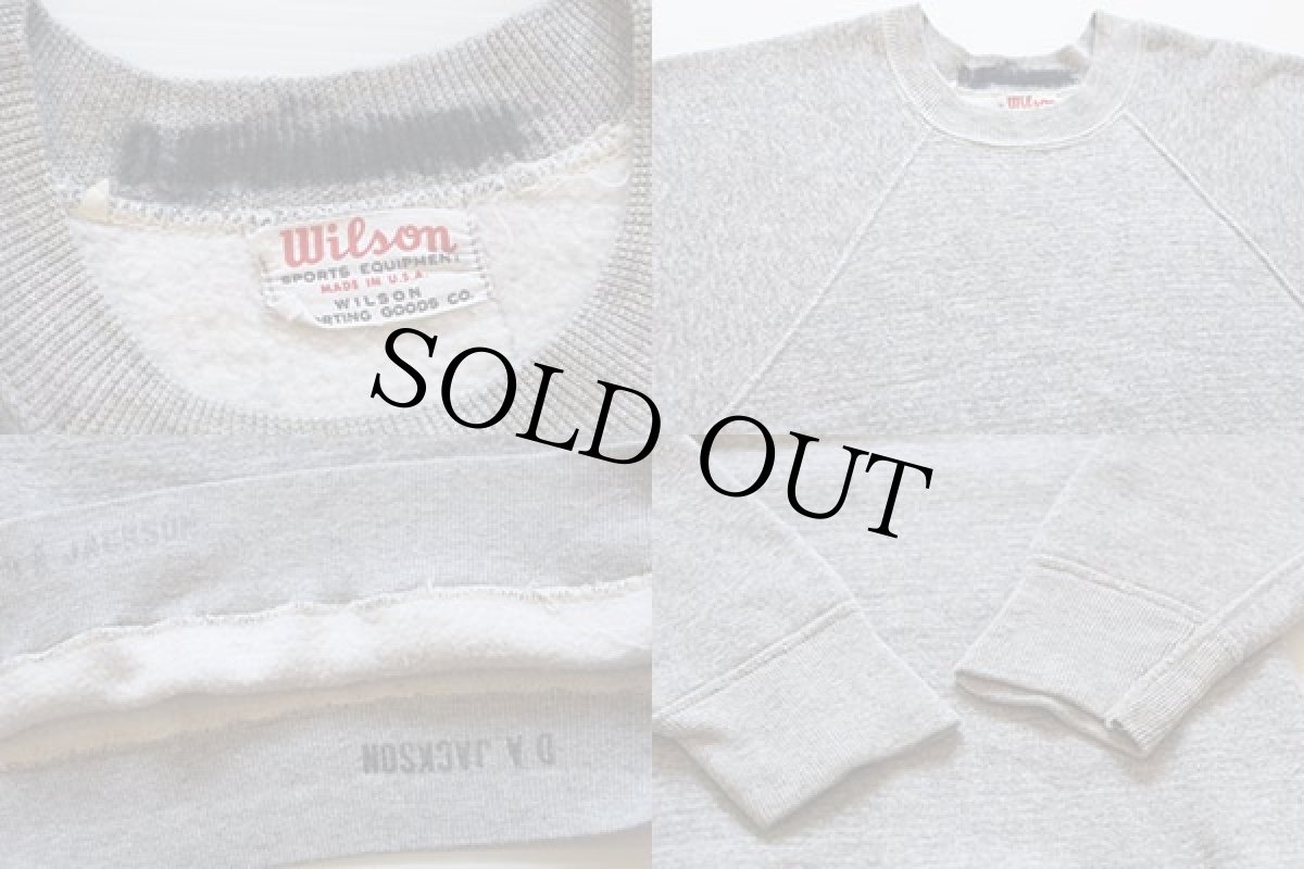 画像3: 60s USA製 Wilsonウィルソン 無地 スウェット 杢グレー (3)