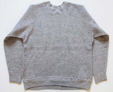 画像2: 60s USA製 Wilsonウィルソン 無地 スウェット 杢グレー (2)