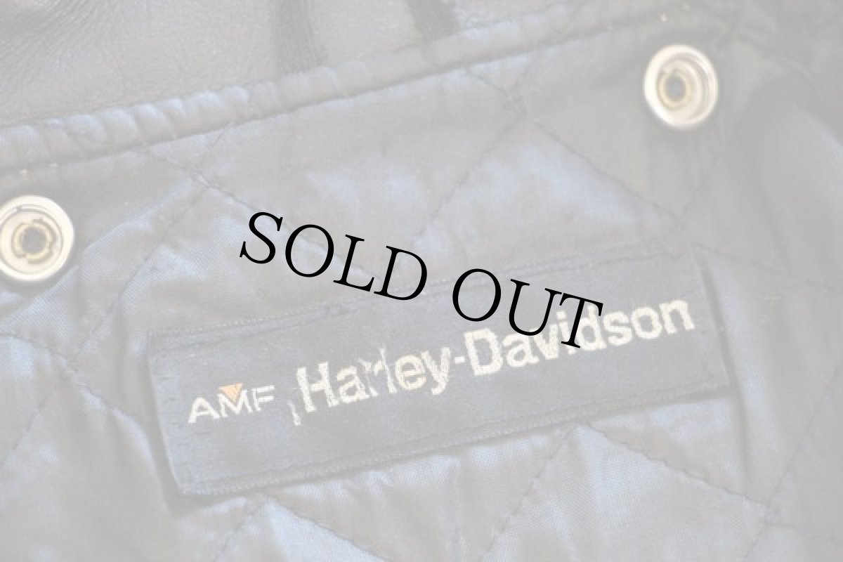 画像4: 70s AMF Harley-Davidsonハーレー ダビッドソン ダブルライダース レザージャケット 40 (4)