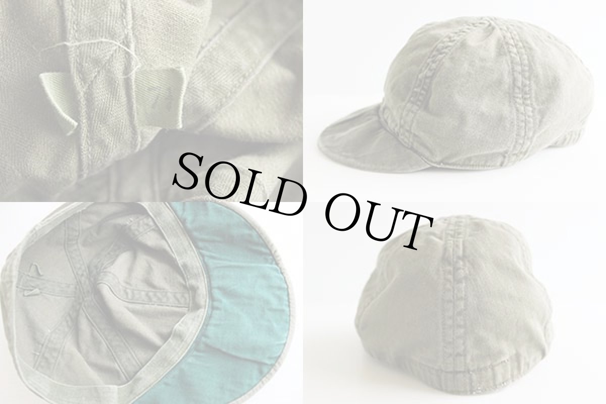 画像3: 40s 米軍 U.S.NAVY N-3 HBT ヘリンボーンツイル キャップ オリーブ 7 1/4 (3)