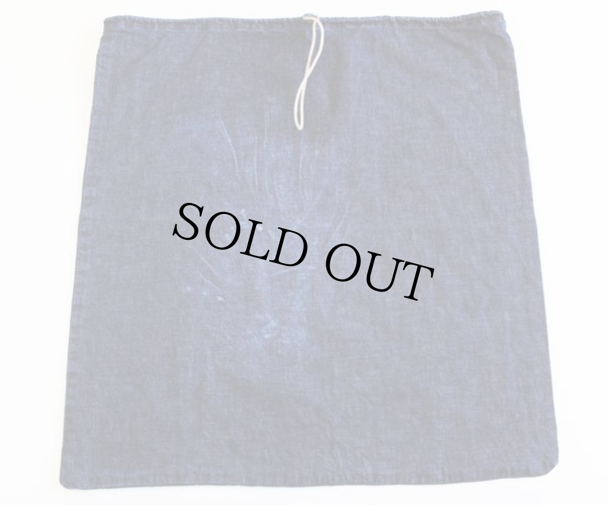 画像3: ビンテージ 耳付き インディゴ デニム ランドリーバッグ (3)