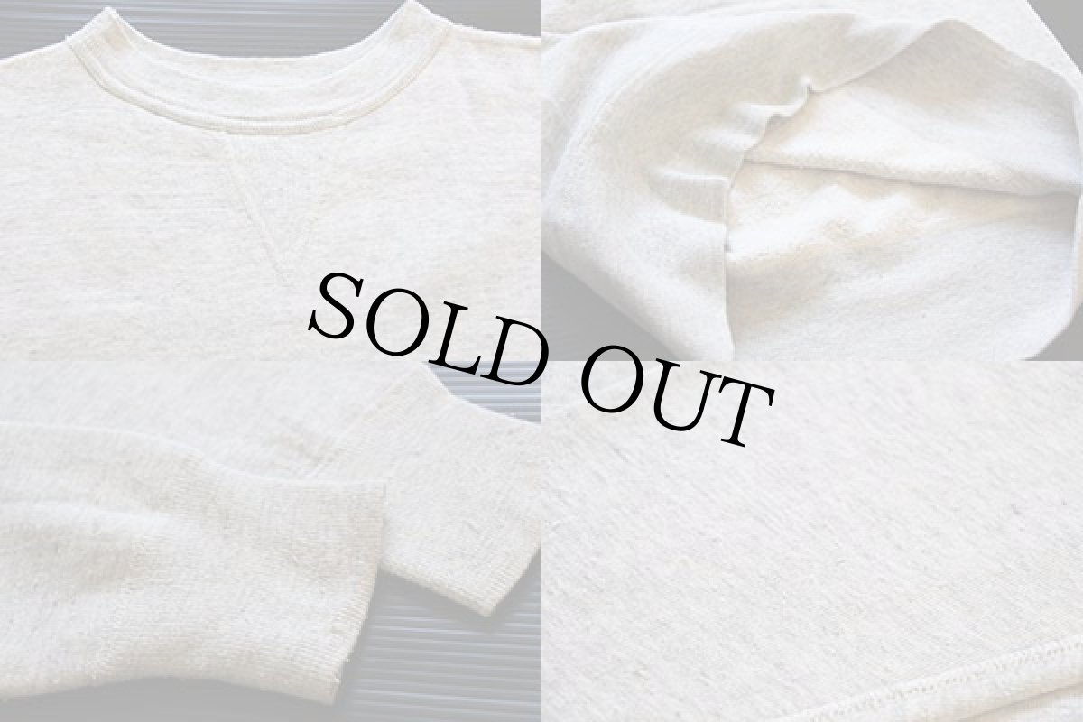 画像3: 60s UNKNOWN 無地 前V コットン スウェット オートミール (3)