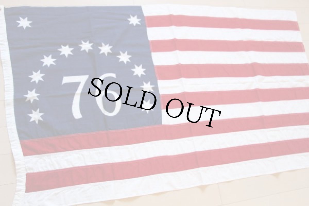 画像2: 70s 76 13スター アメリカ国旗 星条旗 USA ベニントン フラッグ (2)