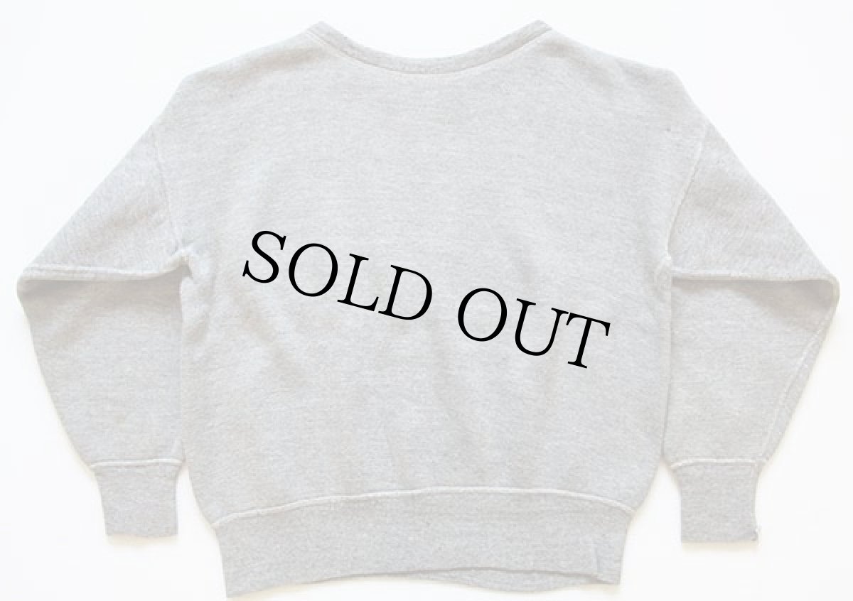 画像2: 60s UNKNOWN 無地 前V スウェット グレー (2)