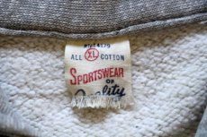 画像4: 50s SPORTSWEAR 無地 襟付き ハーフジップ コットンスウェット 杢グレー XL (4)