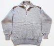 50s SPORTSWEAR 無地 襟付き ハーフジップ コットンスウェット 杢