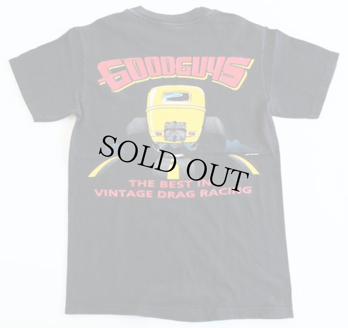 画像2: 90s USA製 Hanes GOODGUYS ドラッグレース 両面プリント コットンTシャツ 黒 S (2)