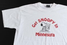 画像1: 90s USA製 スヌーピー MINNESOTA Tシャツ 白 L (1)