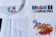 画像3: デッドストック★90s USA製 Mobil1 RACING アート コットンTシャツ 白 L (3)