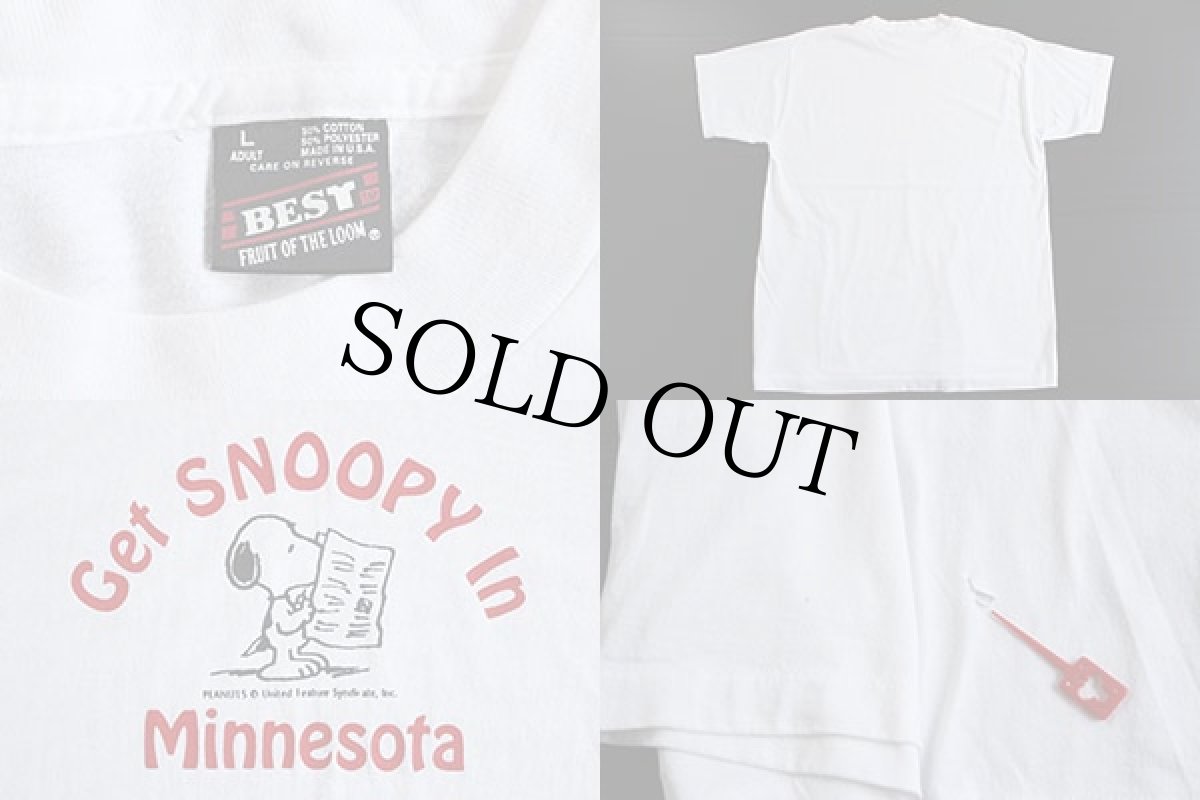 画像3: 90s USA製 スヌーピー MINNESOTA Tシャツ 白 L (3)