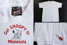 画像3: 90s USA製 スヌーピー MINNESOTA Tシャツ 白 L (3)