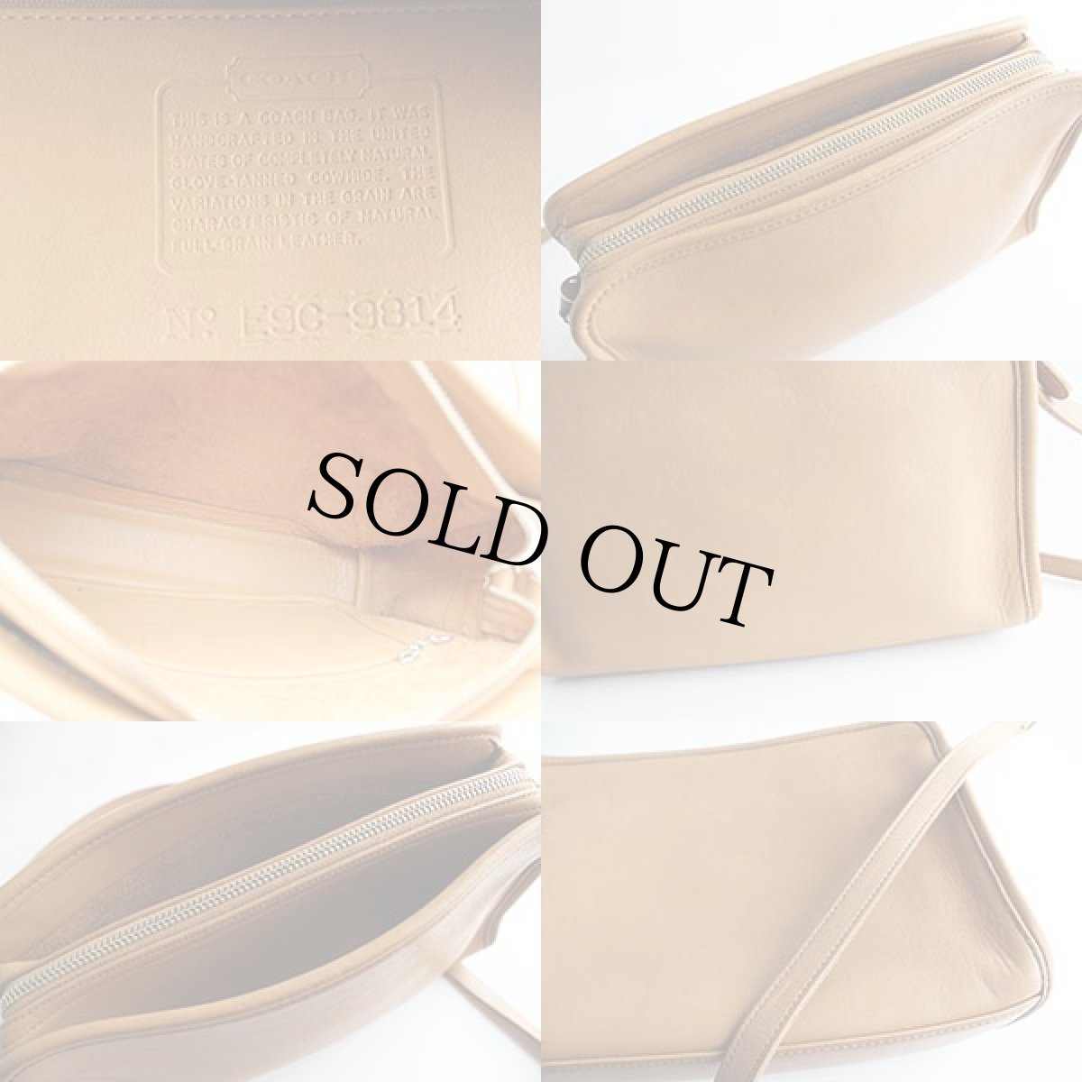 画像3: USA製 COACH オールド コーチ レザー ショルダーバッグ 薄茶★9814 (3)