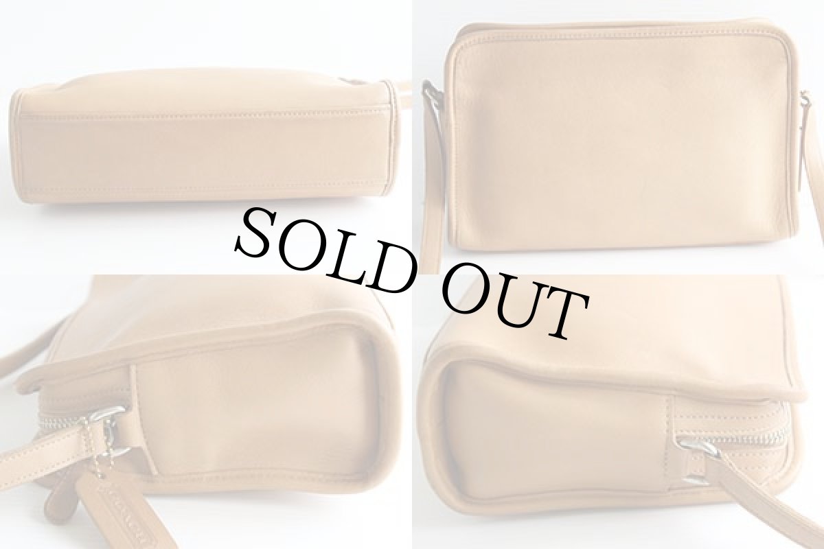 画像2: USA製 COACH オールド コーチ レザー ショルダーバッグ 薄茶★9814 (2)