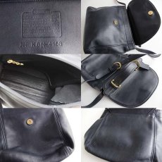 画像3: USA製 COACH オールド コーチ 2WAY レザーショルダーバッグ 紺★4158 (3)