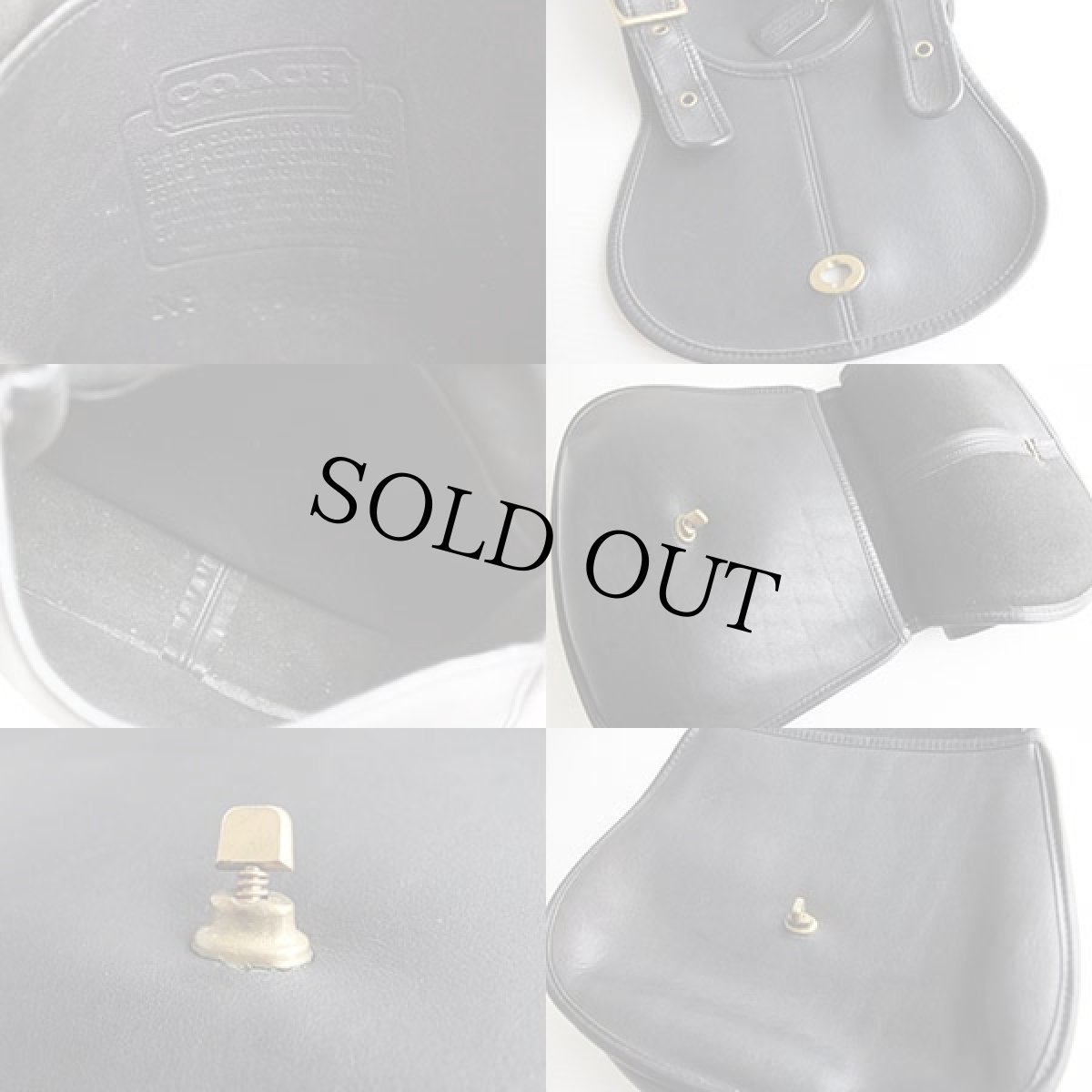 画像4: USA製COACHオールド コーチ レザー ショルダーバッグ 黒★5119 (4)