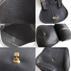 画像4: USA製COACHオールド コーチ レザー ショルダーバッグ 黒★5119 (4)