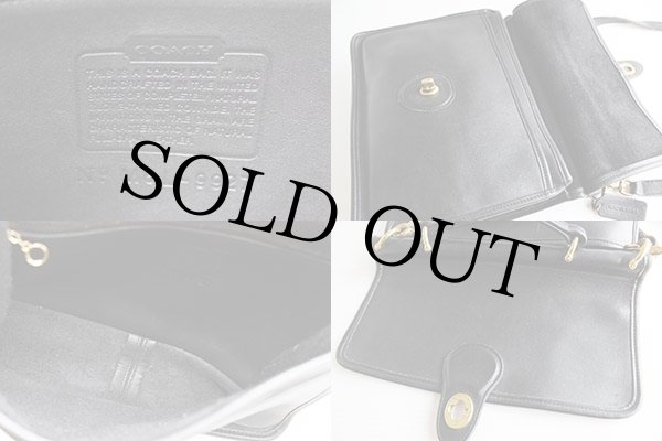 USA製 COACH オールド コーチ 2WAY レザーショルダーバッグ 黒☆9927