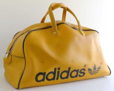 画像1: 70s ユーゴスラビア製 adidasアディダス ボストンバッグ 黄 (1)