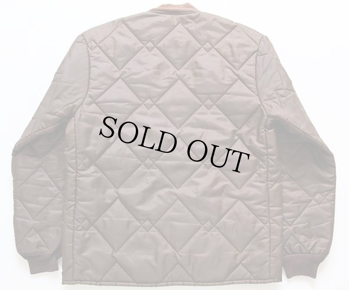 画像2: 70s Thermal Twins キルティングジャケット 茶 S (2)