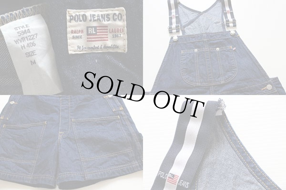 画像3: 00s POLO JEANSポロ ジーンズ ラルフローレン デニム サロペット M (3)