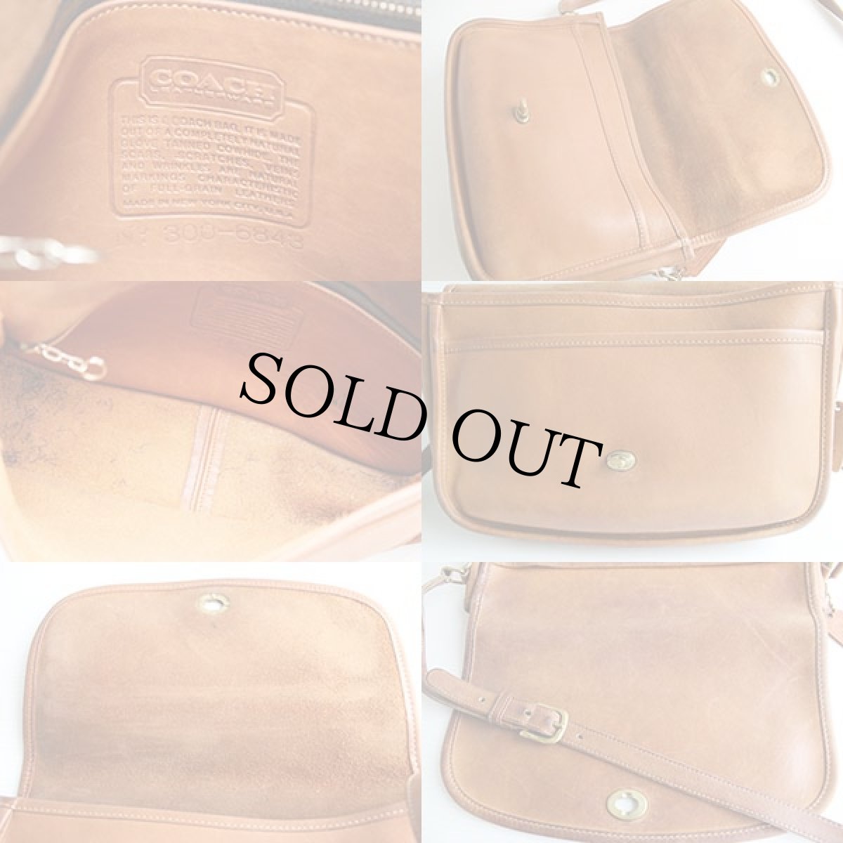 画像3: 70s USA製 COACH オールド コーチ レザー ショルダーバッグ 茶★6843 (3)