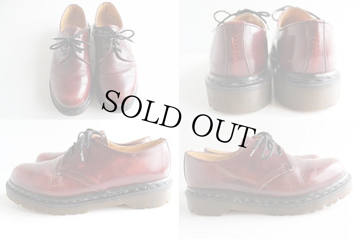 画像2: 英国製 DR.MARTENSドクターマーチン 3ホール レザーシューズ バーガンディ UK5 (2)