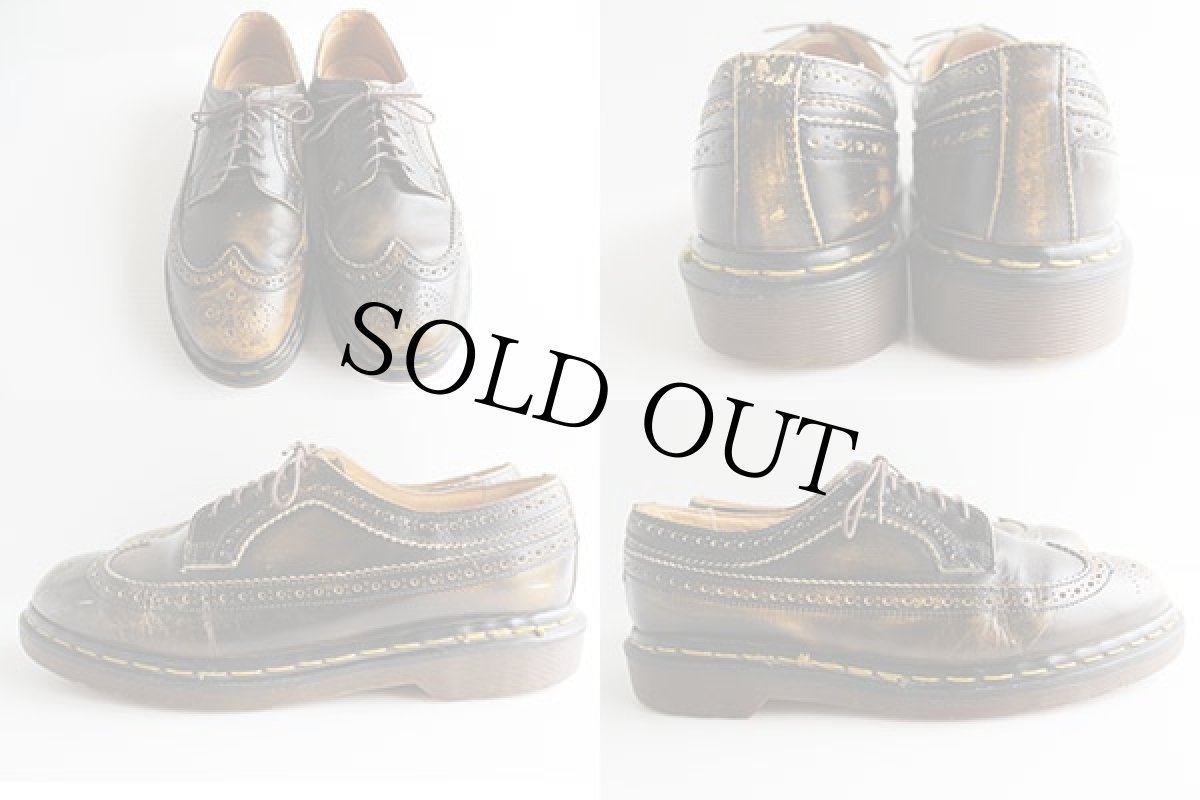 画像2: 英国製 DR.MARTENSドクターマーチン ウイングチップ レザーシューズ UK9 (2)