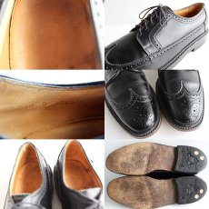 画像3: 70s FLORSHEIMフローシャイム ウイングチップ レザーシューズ 黒 10B★革靴 (3)
