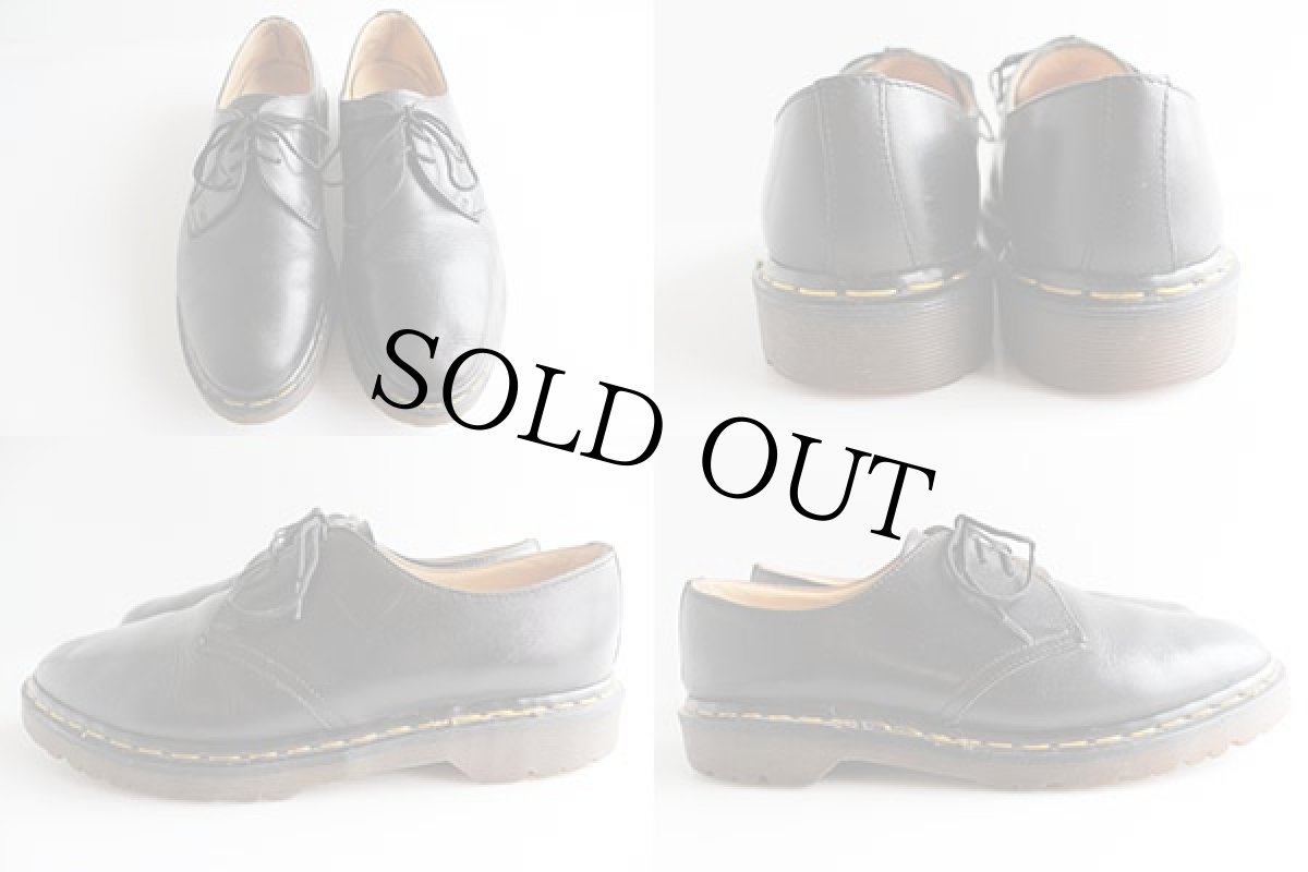 画像2: 英国製 DR.MARTENSドクターマーチン 3ホール レザーシューズ 黒 UK8 (2)
