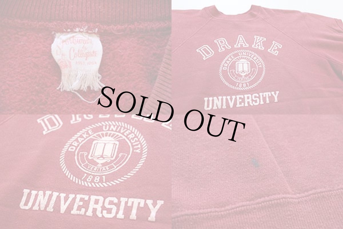 画像3: 60s Collegiate DRAKE フロッキープリント 半袖スウェット (3)