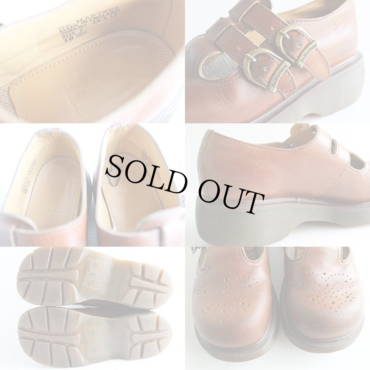 画像3: 英国製 DR.MARTENSドクターマーチン 2ストラップ レザーシューズ 茶 UK5 (3)