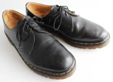 画像1: 英国製 DR.MARTENSドクターマーチン 3ホール レザーシューズ 黒 UK8 (1)