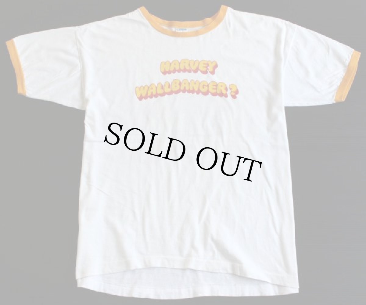 画像2: 70s USA製 Championチャンピオン HARVEY WALLBANGER? 両面 染み込みプリント コットン リンガーTシャツ (2)