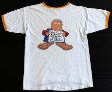 画像1: 70s USA製 Championチャンピオン HARVEY WALLBANGER? 両面 染み込みプリント コットン リンガーTシャツ (1)