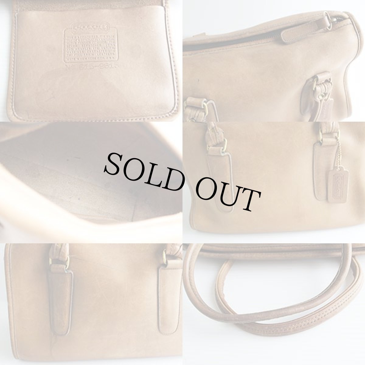 画像3: 70s USA製 COACH オールド コーチ レザー ハンドバッグ 薄茶★9615 (3)