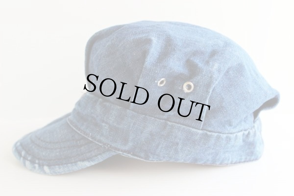 画像2: リサイズ★60s BIG SMITHビッグスミス インディゴ デニム ワークキャップ 59cm (2)