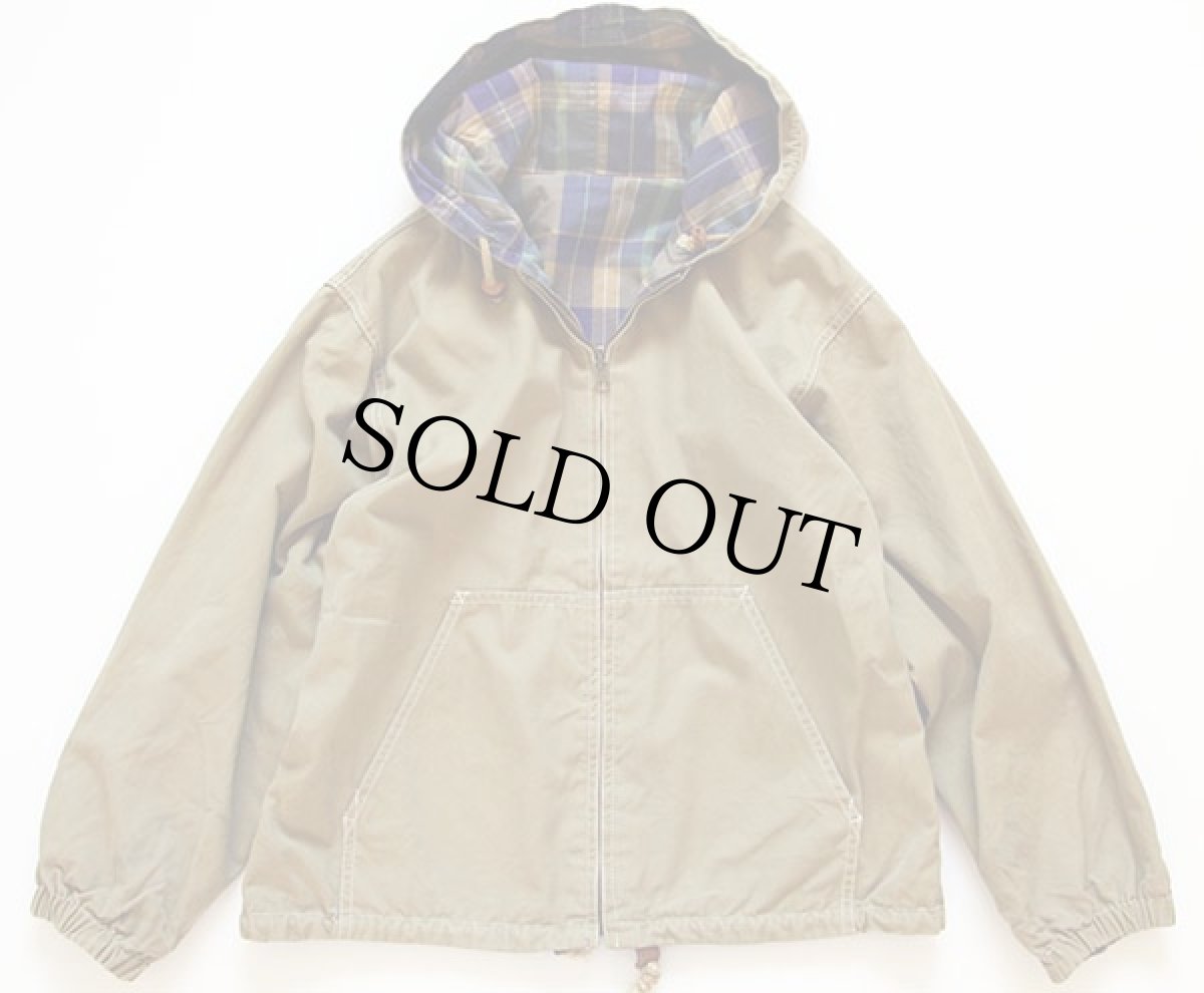 画像2: 90s GAPギャップ チェック リバーシブル コットンパーカー (2)