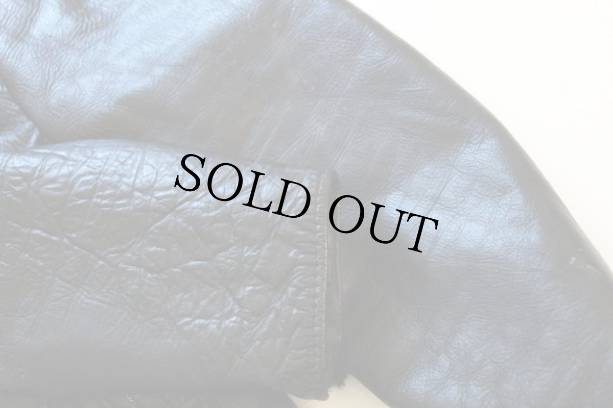 画像6: 70s MONTGOMERY WARD ダブルライダース レザージャケット 黒 (6)