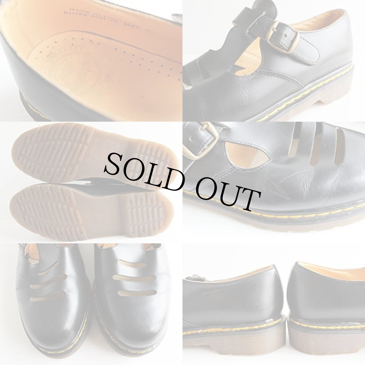 画像3: 英国製 DR.MARTENSドクターマーチン ストラップ レザーシューズ 黒 UK6 (3)