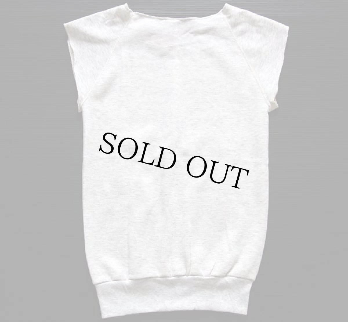 画像2: デッドストック★70s USA製 BASSETT-WALKER ノースリーブ スウェット オートミール S (2)